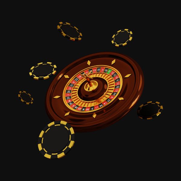 Online roulette game at a no KYC crypto casino with spinning wheel and chips